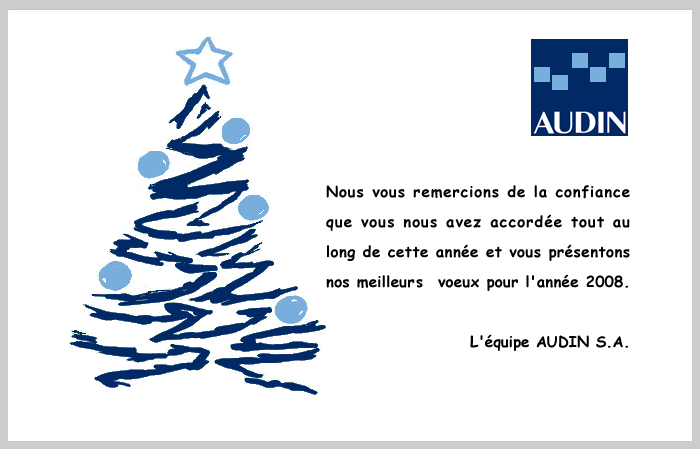 Meilleurs Voeux 2008 - AUDIN SA